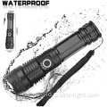 1000 lumens Rechargeable Tactical Senter Water Resistant XHP50 Zoomable Super Bright Outch Obor Light Dengan Display Daya